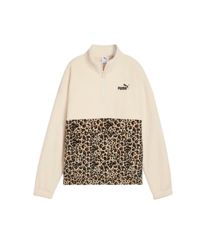 Sudadera Puma Essentials Graphic Animal R Mujer Beige