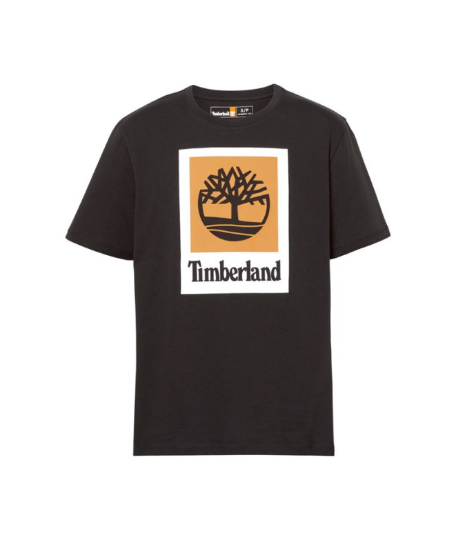 T-shirt Timberland T-shirt à manches courtes logo empilé coloré noir