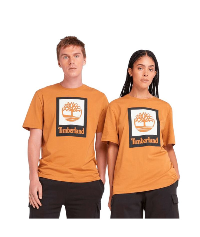 T-shirt Timberland T-shirt à manches courtes avec logo empilé coloré en blé