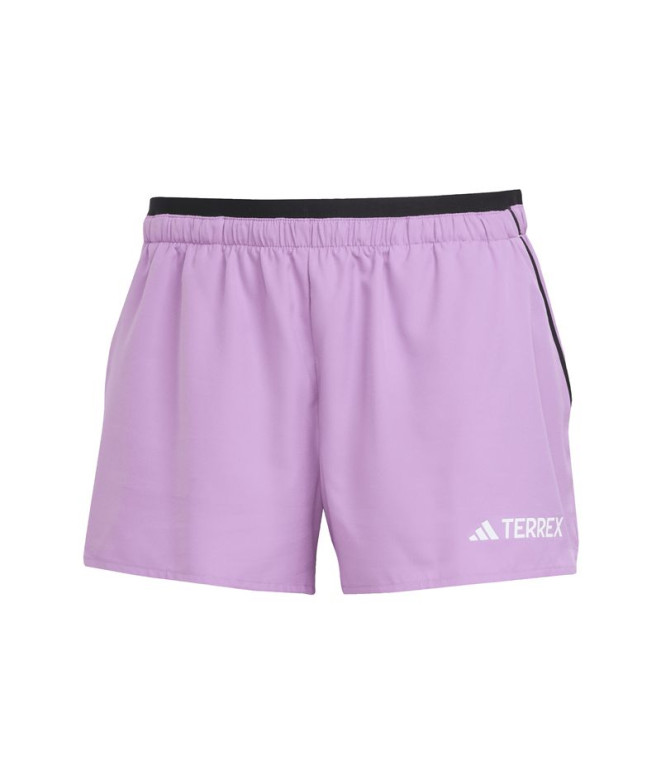 Calça de Trail adidas Mt Light Sh Mulher Púrado