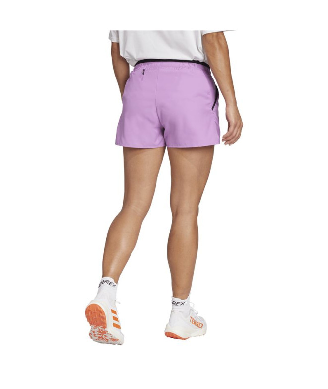 Calça de Trail adidas Mt Light Sh Mulher Púrado