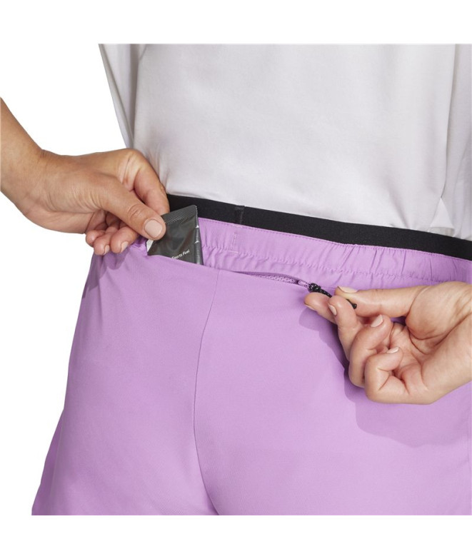 Calça de Trail adidas Mt Light Sh Mulher Púrado