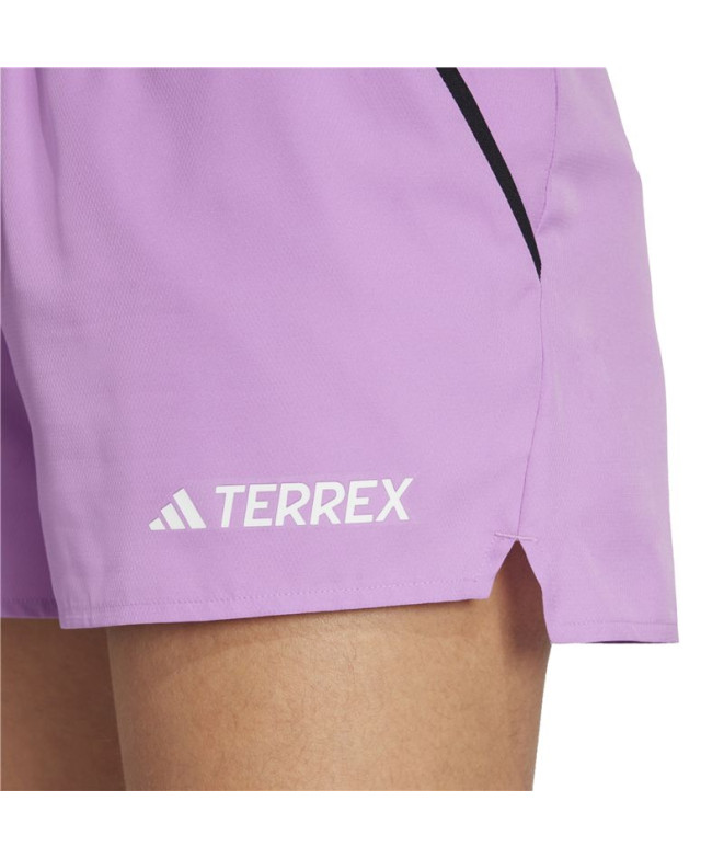 Calça de Trail adidas Mt Light Sh Mulher Púrado