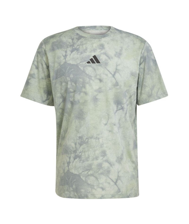 Camiseta de Fitness adidas Power Aop Homem Prata