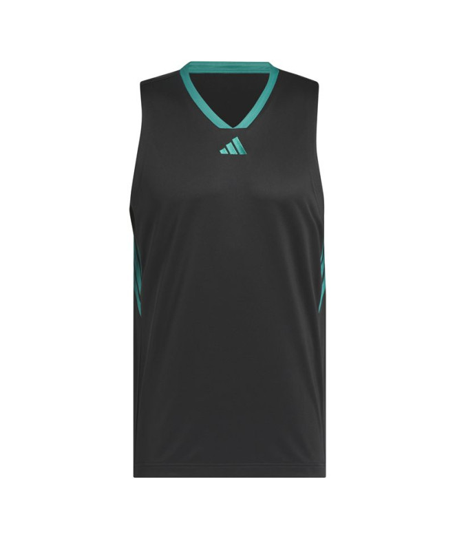 T-shirt Débardeur de Basket-ball adidas 3-Stripes Tank Homme Noir / Azcepu