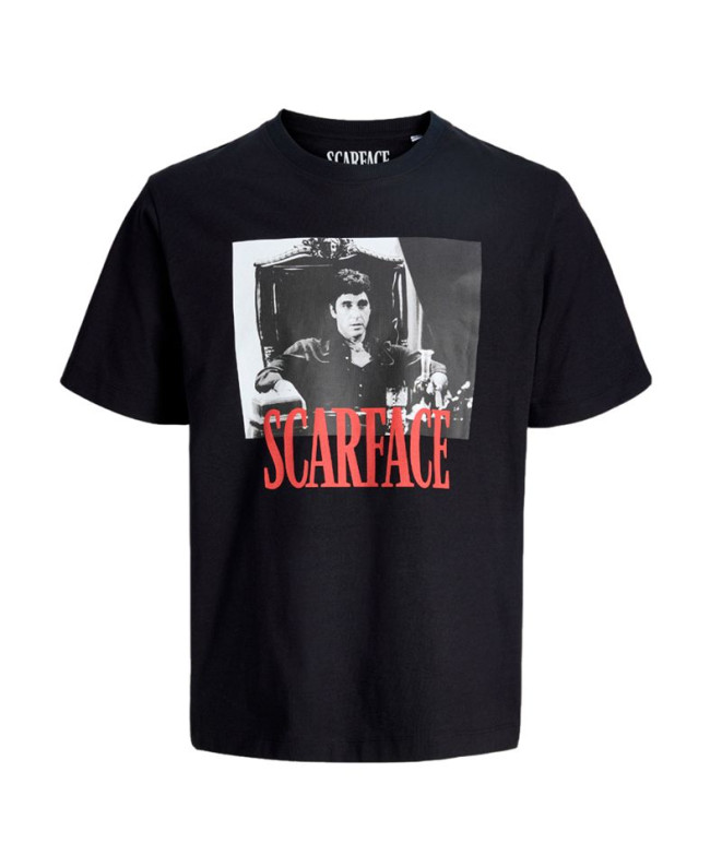 T-shirt Jack and Jones Jjscarface Ss Noir Homme