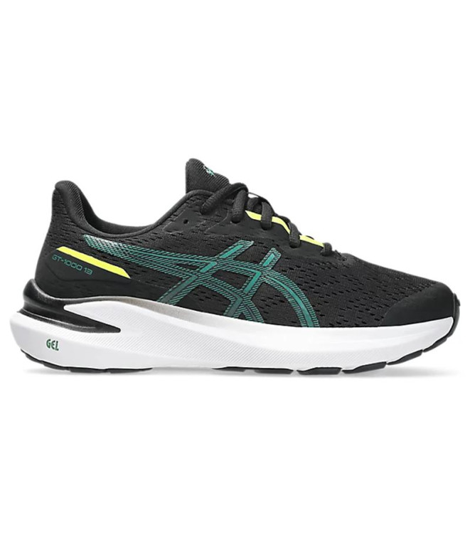 Chaussures de Running ASICS Gt-1000 13 Gs Enfant Noir/Vert
