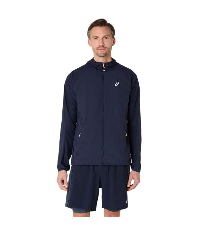 Chaqueta de Running ASICS Road Packable Jacket Hombre Azul Oscuro