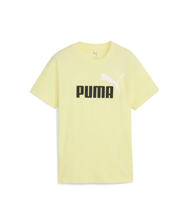 Camiseta Puma Essentials 2 Color No.1 Log Infantil Amarillo