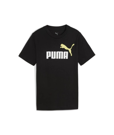 Camiseta Puma Essentials 2 Color No.1 Log Infantil Preto