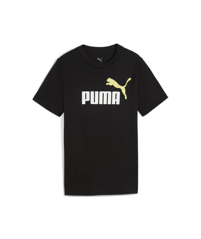 Camiseta Puma Essentials 2 Color No.1 Log Infantil Negro