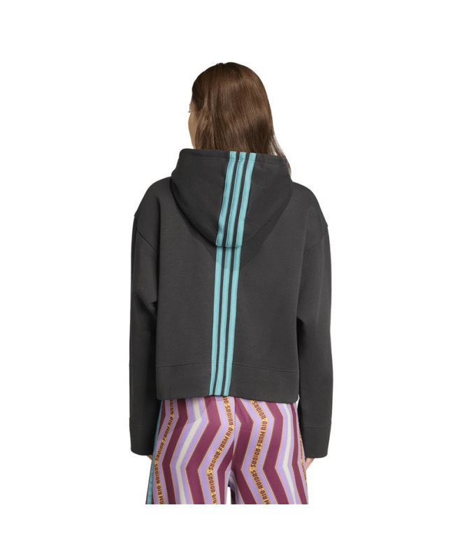 Moletom de Fitness adidas Farm Hoodie Mulher Preto