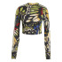 Camiseta de Fitness adidas Farm Longsleeve Mulher Preto