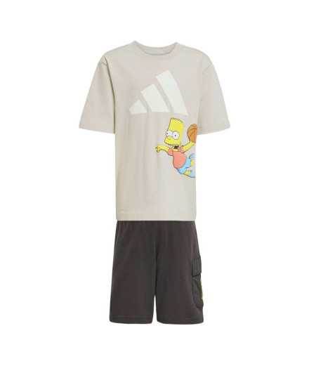 Conjunto adidas Lk Sim Set Infantil Beige