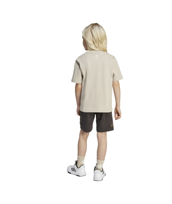 Conjunto adidas Lk Sim Set Infantil Bege