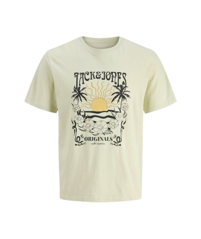 Camiseta Jack and Jones Jorcalifa Ss Crew Neck Stydss25 Hombre Celadon Tint