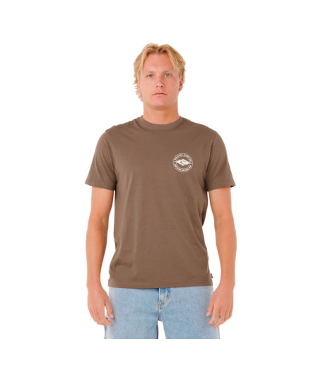 Camiseta Rip Curl Staple Homem Marrom