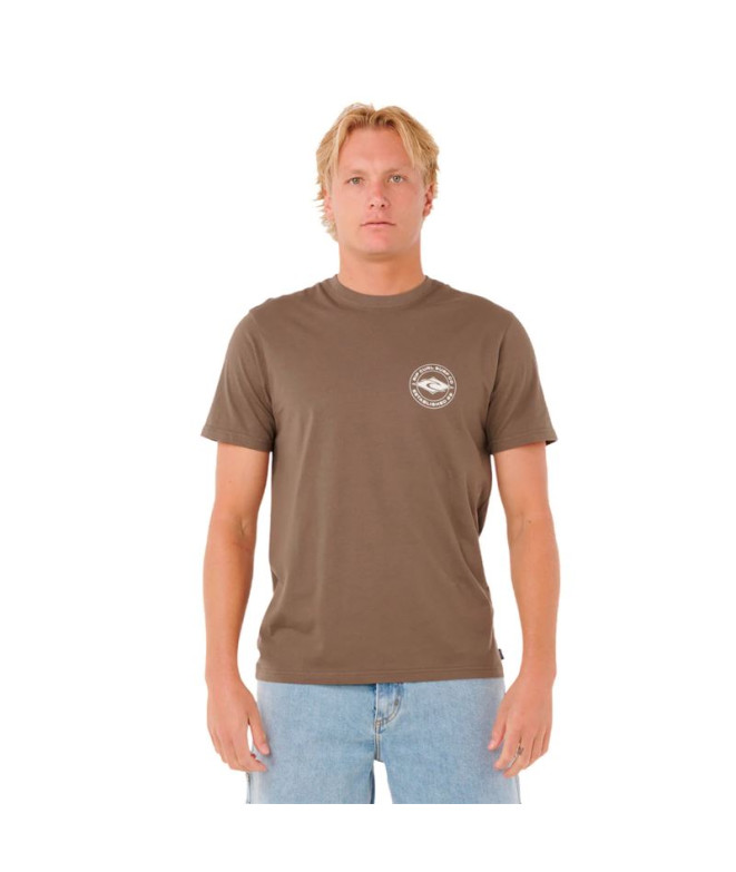 Camiseta Rip Curl Staple Hombre Marrón