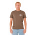 Camiseta Rip Curl Staple Hombre Marrón
