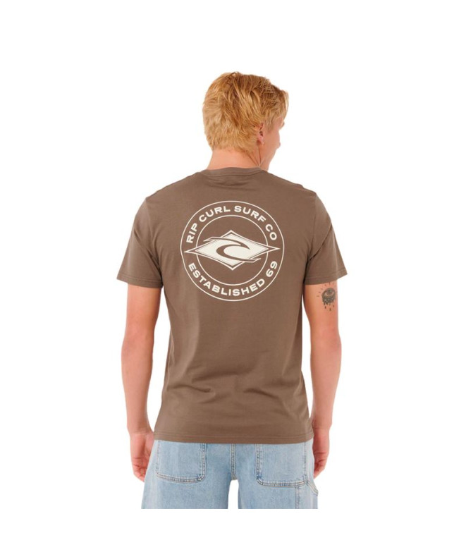 T-shirt Rip Curl Staple Homme Marron