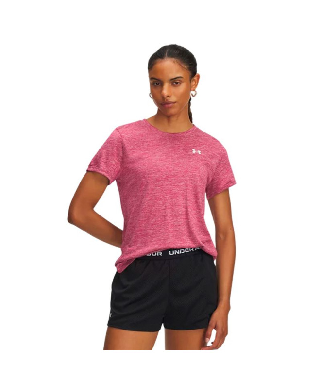 T-shirt de Fitness Under Armour Tech Ssc- Twist Femme Rose