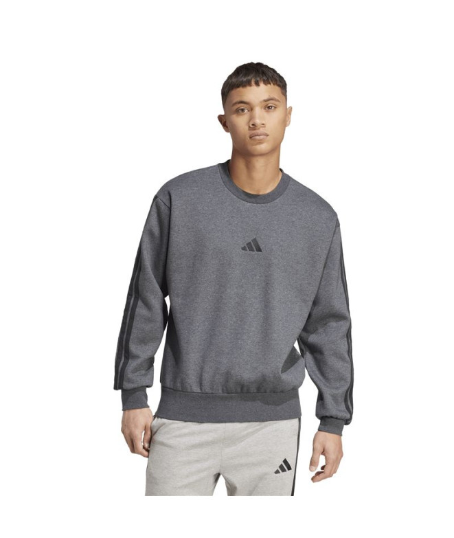 Sweat adidas 3Bandas Fl Swt Homme Gris Foncé/Noir