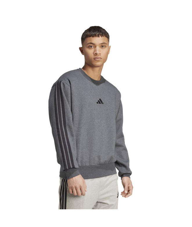 Sweat adidas 3Bandas Fl Swt Homme Gris Foncé/Noir