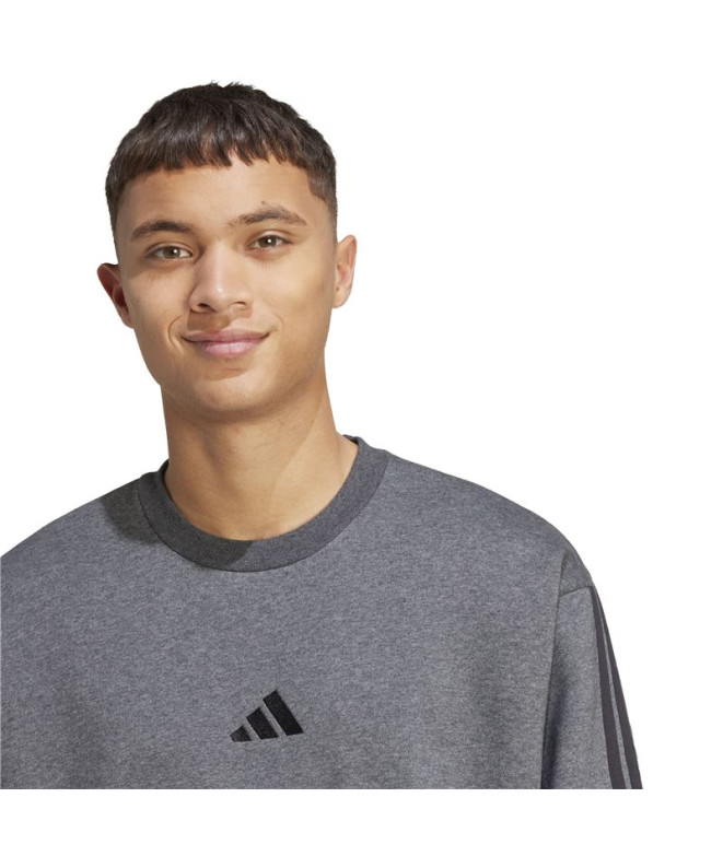 Sweat adidas 3Bandas Fl Swt Homme Gris Foncé/Noir