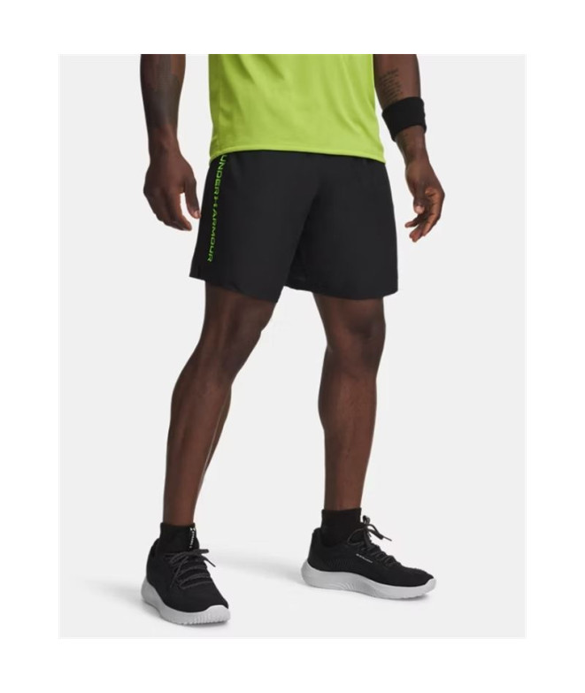 Pantalón de Fitness Under Armour Tech Woven Wordmark Short Hombre Negro