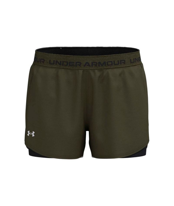 Pantalón de Fitness Under Armour Tech Play Up 2In1 Shorts Mujer Verde