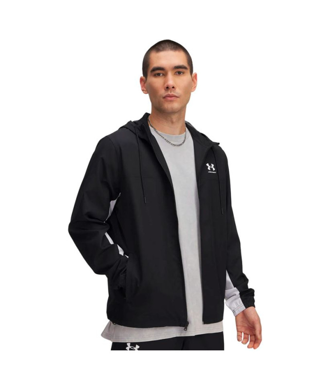 Cortavientos Under Armour Rival Woven Windbreaker Hombre Negro