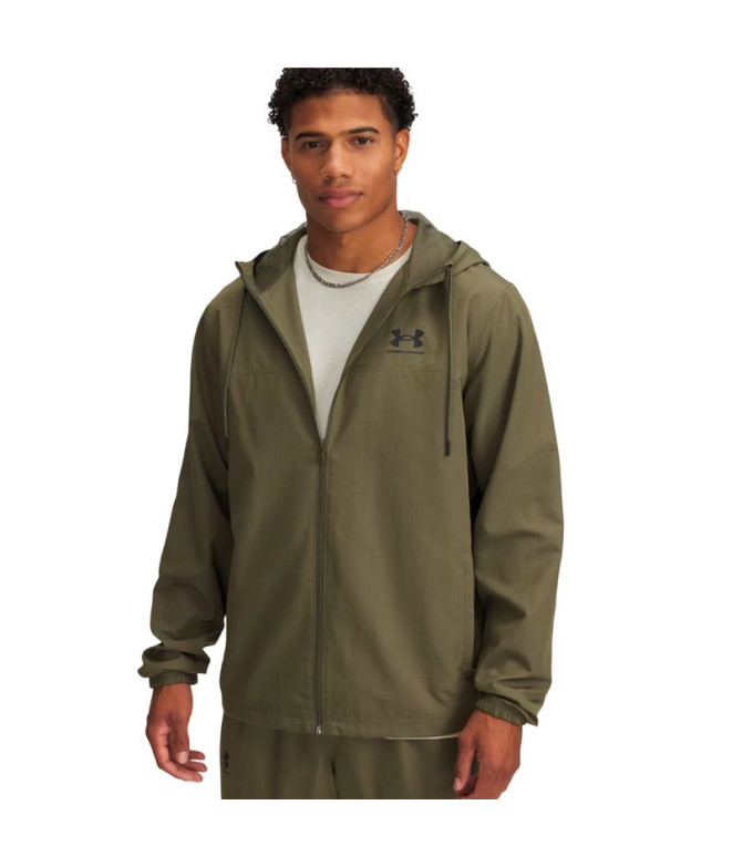 Cortavientos Under Armour Rival Woven Windbreaker Hombre Verde
