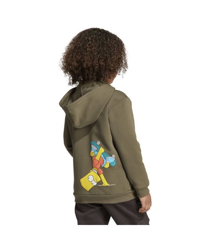 Sweat adidas Lk Sim Tt Enfant Vert Foncé