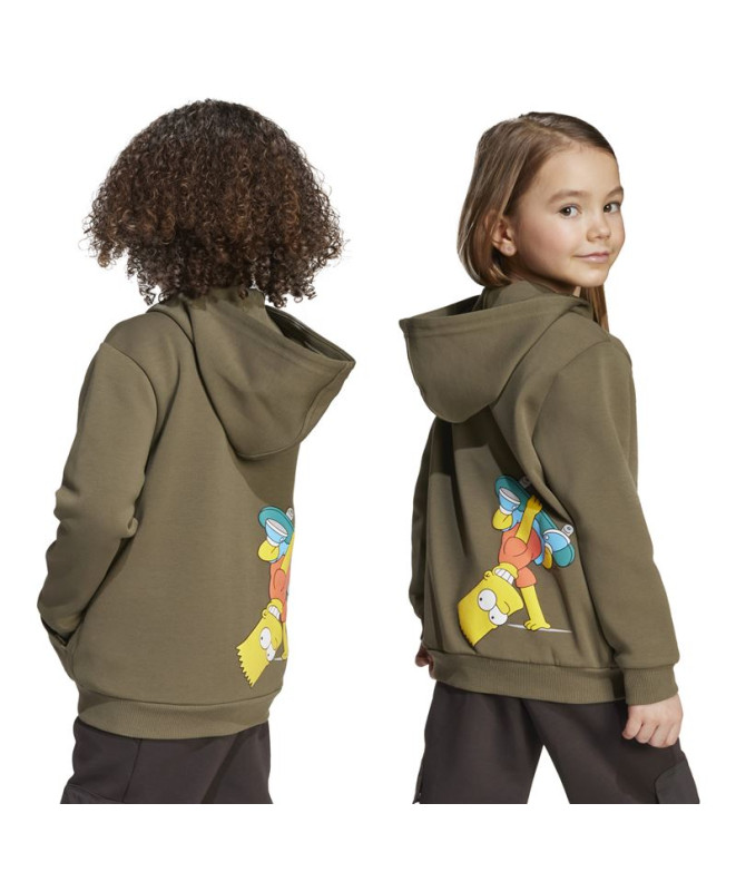 Sweat adidas Lk Sim Tt Enfant Vert Foncé