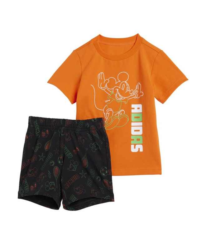 Conjunto adidas I Dy Mm Set Infantil Laranja