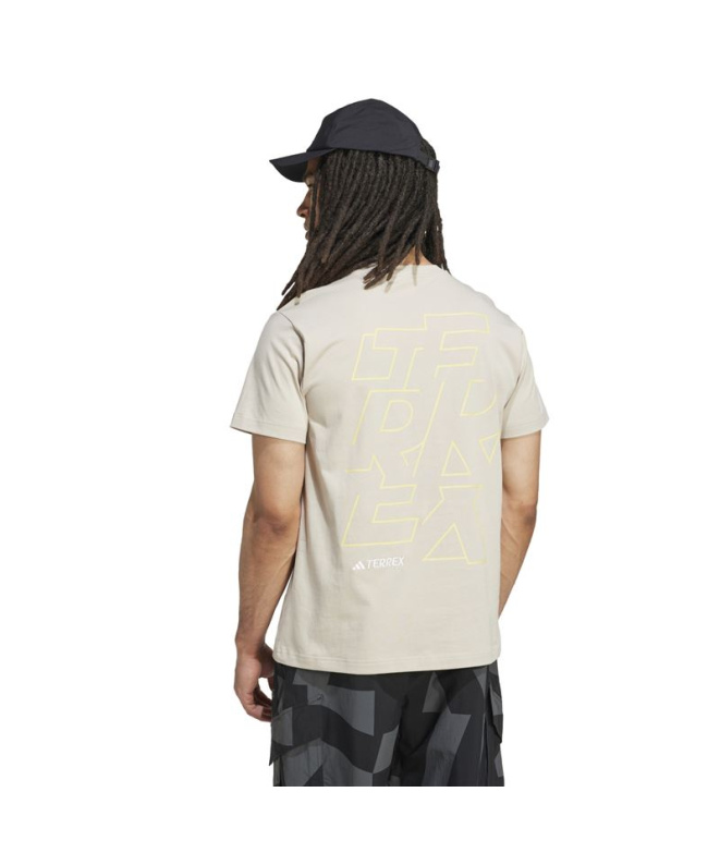 Camiseta de Montanha adidas U Aop Bege