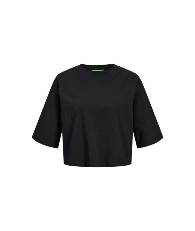 T-shirt Jack and Jones Jxandrea Loose Ss Cropped Femme Noir
