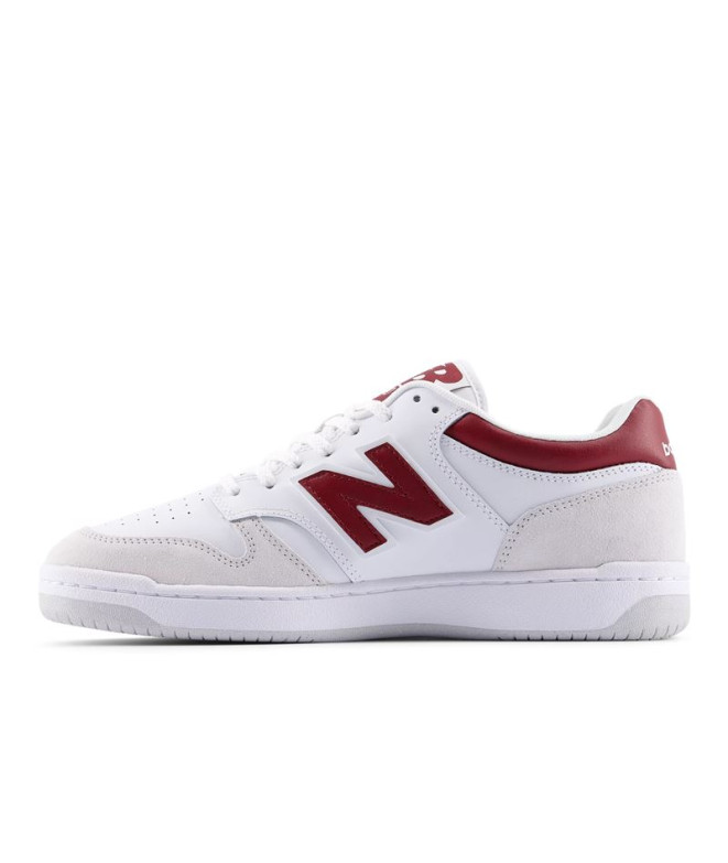 Chaussures New Balance 480 Homme Blanc/Bordeaux