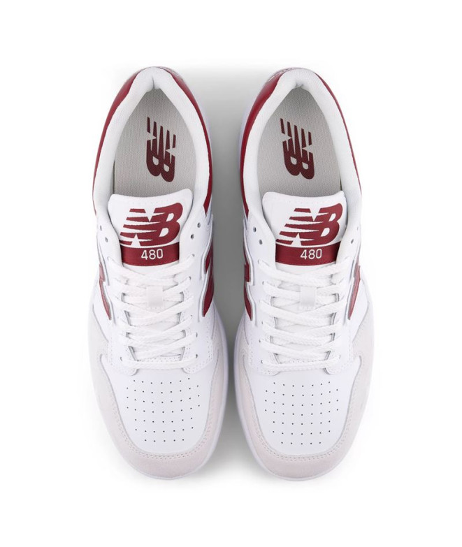 Zapatillas New Balance 480 Hombre Blanco/Granate