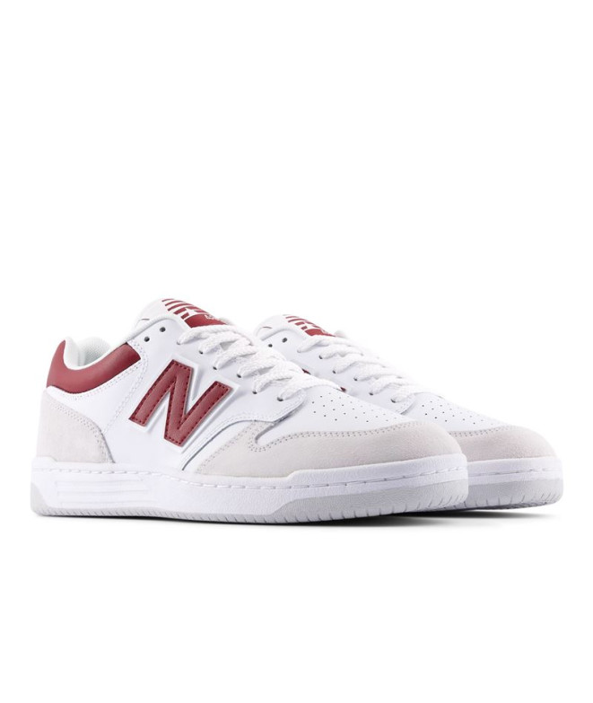 Chaussures New Balance 480 Homme Blanc/Bordeaux