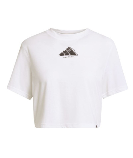 T-shirt de Fitness adidas Vntg Femme Blanc