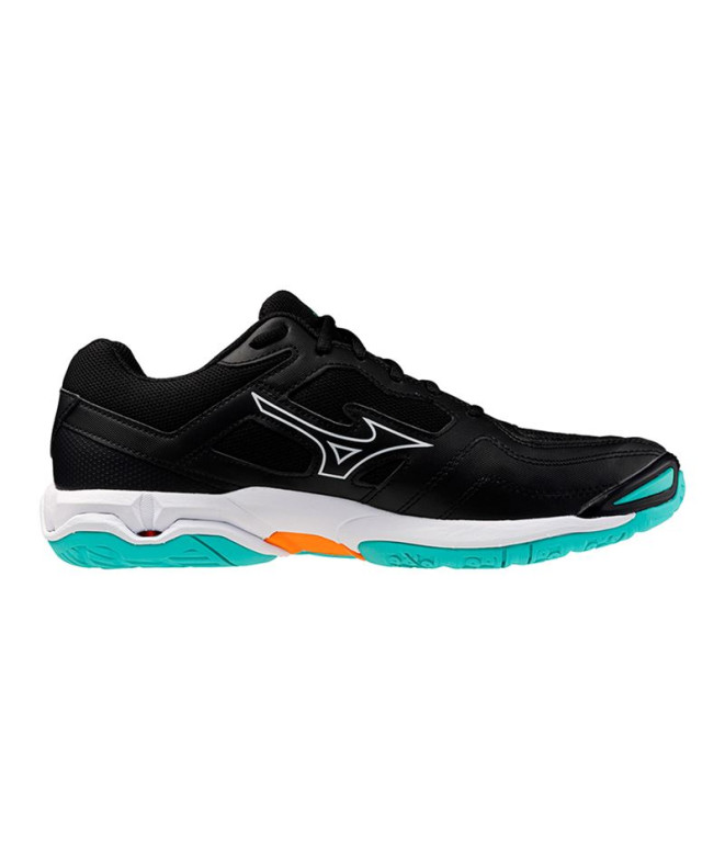Zapatillas de Balonmano Mizuno Wave Phantom 3 Negro/Tangelo/Verde