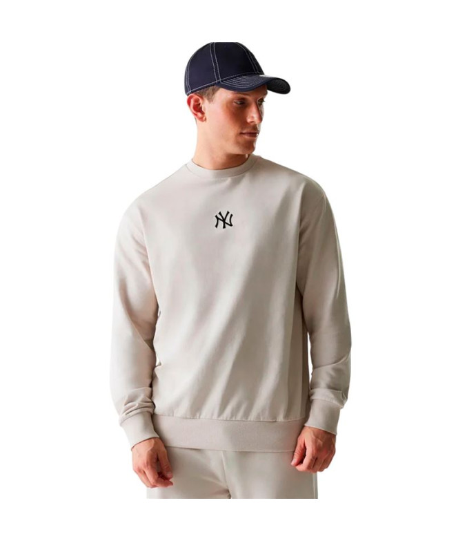 Moletom New Era NOS MLB LE MIDI CREW FT New York Yankees STN Light Beige Homem