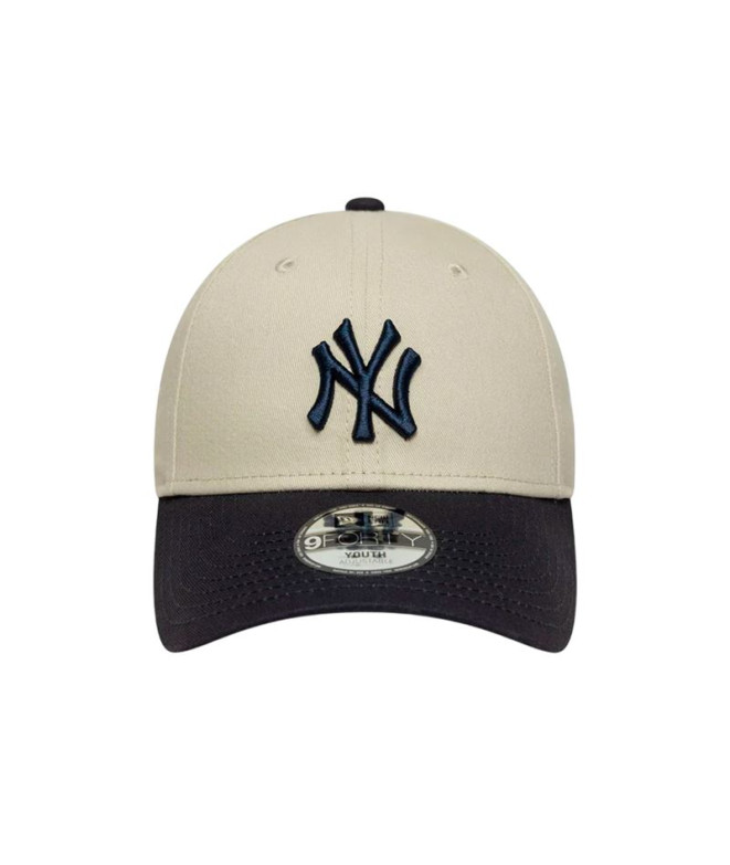 Casquette New Era CHYT COLOUR BLOCK 9FORTY New York Yankees Beige Clair Enfant