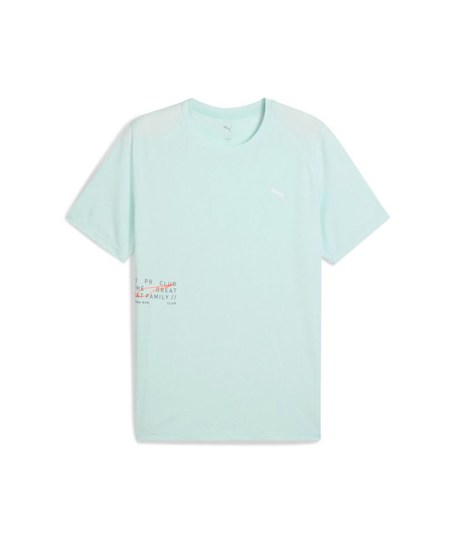 Camiseta de Running Puma M Run Graphic Mesh T,Peaceful Blue, Hombre
