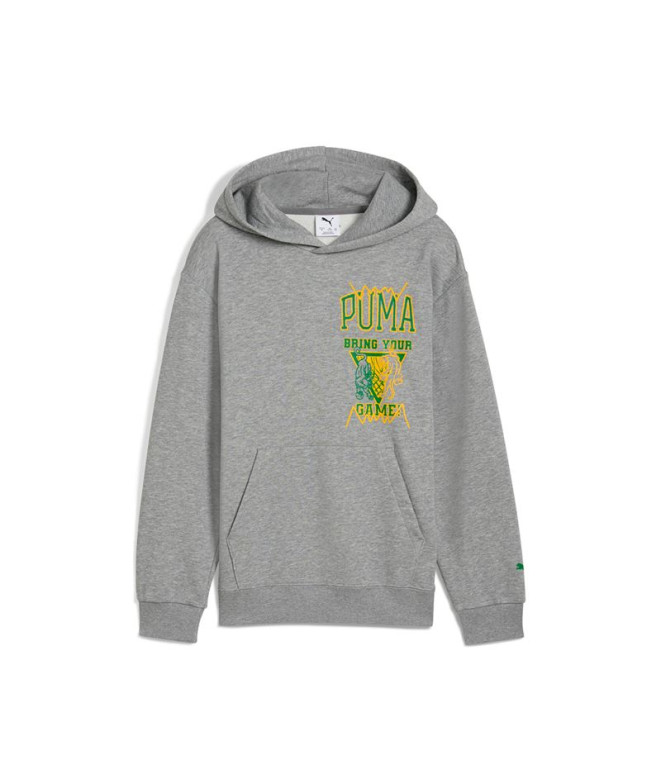 Sudadera Puma Rival Rage Hoodie Tr,Medium Gray Infantil