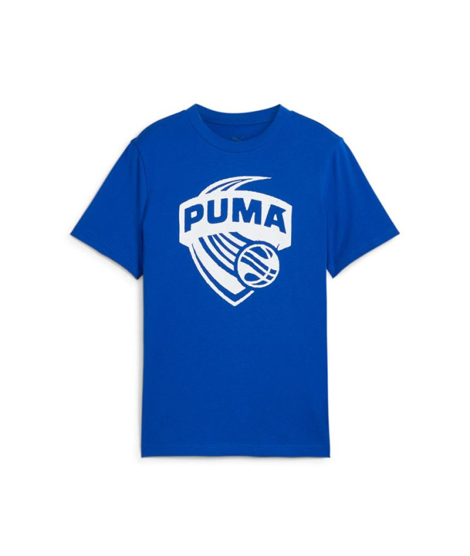 Camiseta Puma Basketball Posterize Infantil Vivid Azul