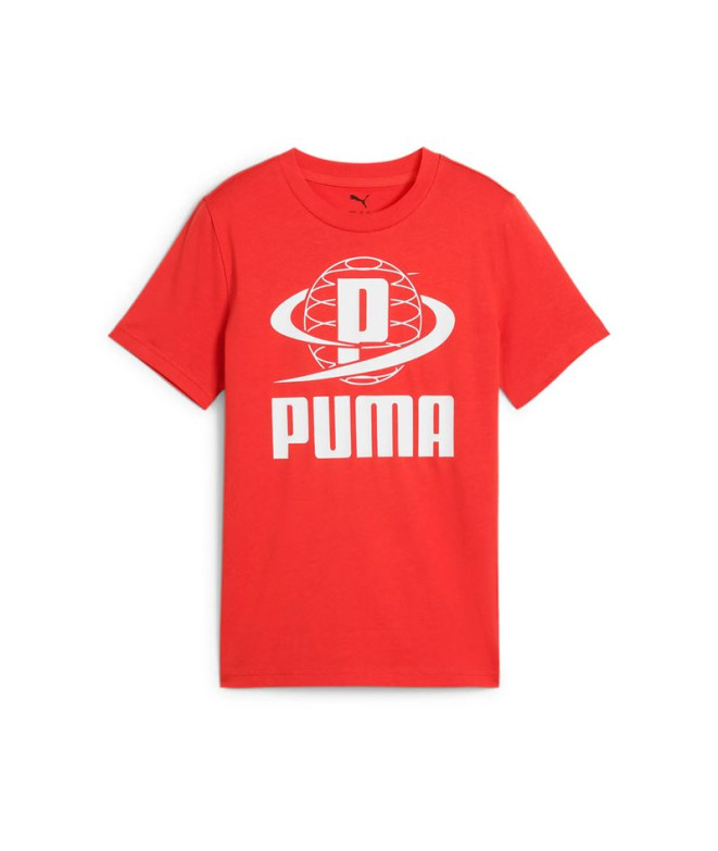 T-shirt Puma Graphics Ii B, Rouge Feu, Enfant