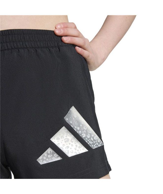 Calça de Fitness adidas Jg TrEs Gl Sh Menina Preto