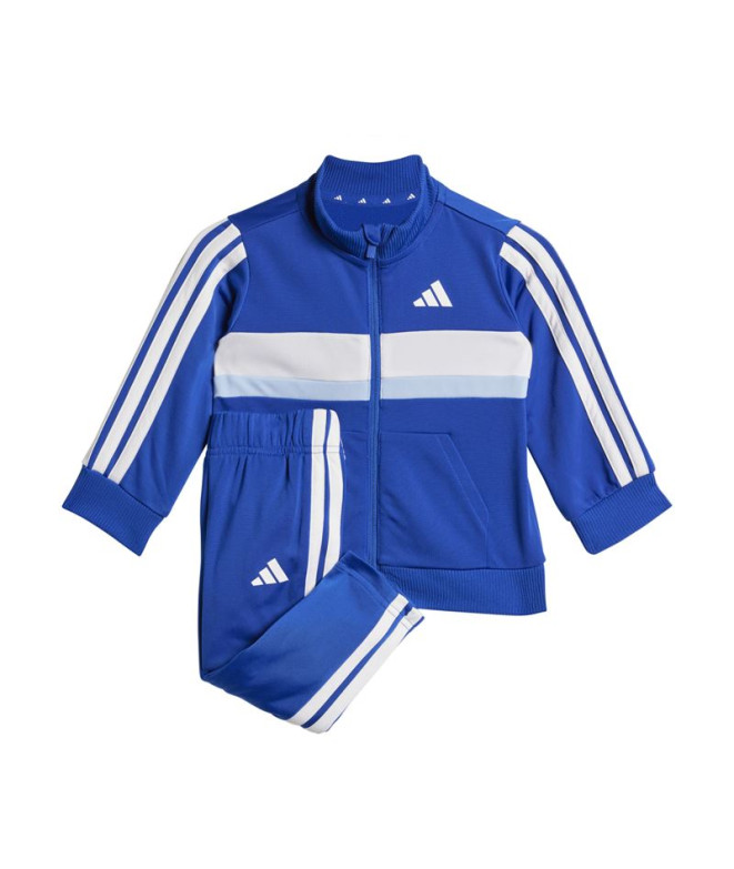 Fato de treino adidas 3 Bandas Tib Ts Bebês Azul/Branco